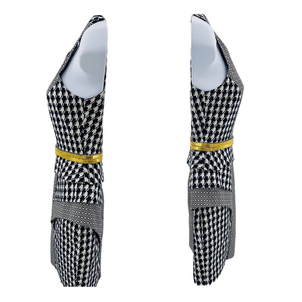 Sass & Bide The Helm Black Houndstooth Peplum Fitted Dress Women EUR 36 | US 6 - Picture 16 of 16